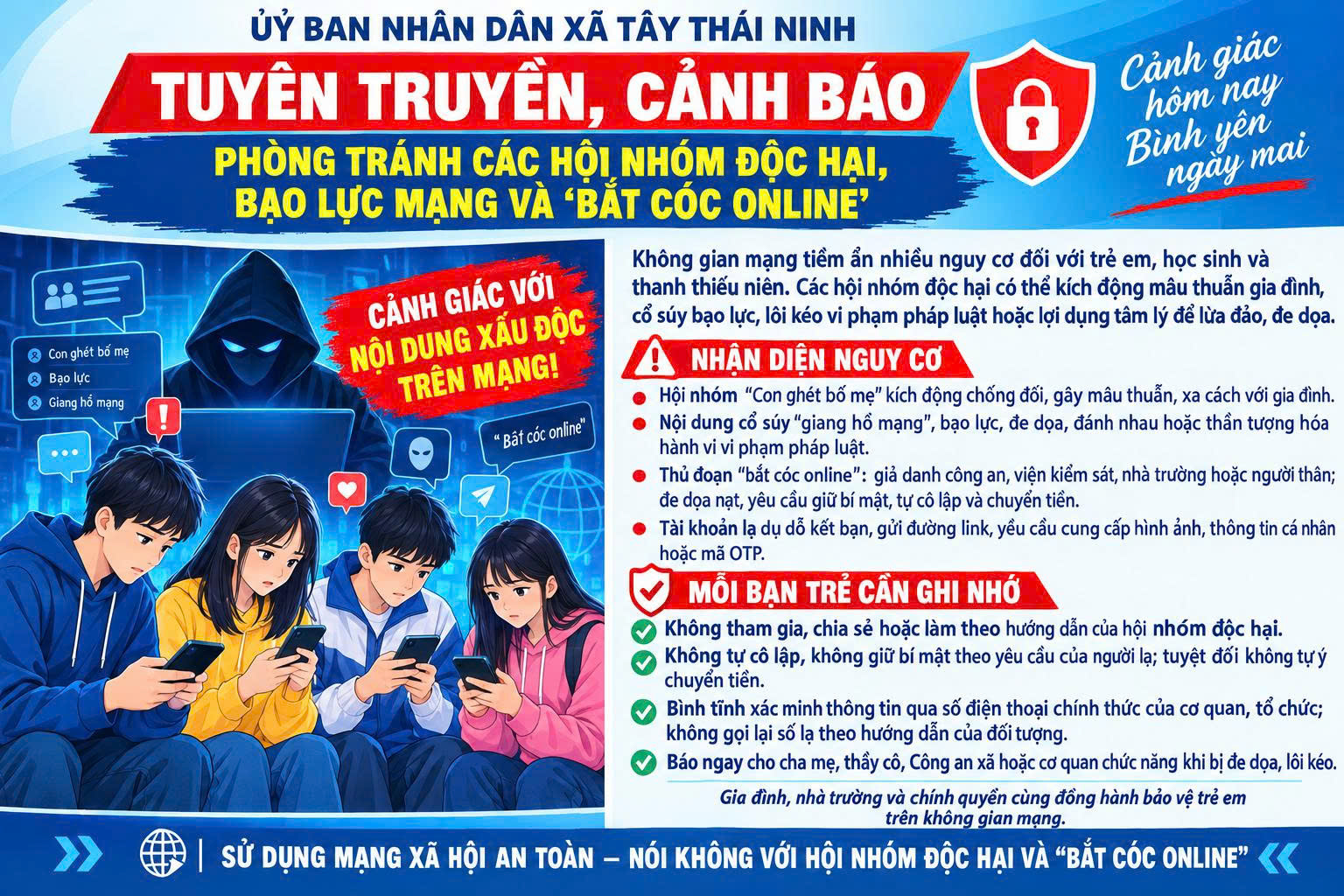 CẢNH BÁO PHƯƠNG THỨC, THỦ ĐOẠN CỦA TỘI PHẠM MẠNG NHẮM VÀO GIỚI TRẺ